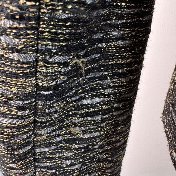 Lafayette 148 Jacket Metallic Tweed Blazer Classic Luxe Size 8 Evening Holiday - Picture 11 of 16